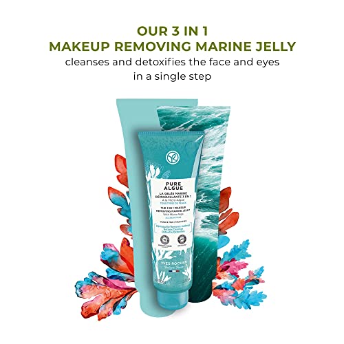 Yves Rocher 3 in 1 Makeup Removing Marine Jelly for Normal to Combination Skin ? Pure Algue ? 5 Oz ? 1 Ct