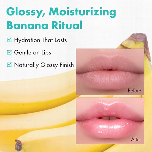 Amuse Seoul Banana Lip Oil (02 Banana) ? Skincare-Infused Hydrating Vegan Lip Oil, Lightweight Non-Sticky Glossy Finish, with Peptide & Rice-Based PDRN