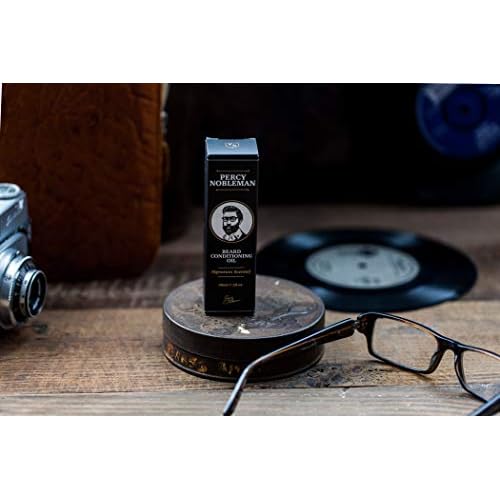 Percy Nobleman Beard Oil 99% Naturally Derived Signature Scented Blend. Beard Conditioning Oil With a Special Mixture of Quality Ingredients that Softens and Conditions your Facial Hair - 1 Fl Oz