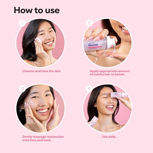 Hanhoo Dermafix Blemish Moisturizer, 2.02 Fl. Oz., with Calamine, Green Tea, and Aloe, Lightweight Daily Facial Moisturizer, for Oily, Acne-Prone Skin, Moisturizer for Acne Regimen, Korean Skincare