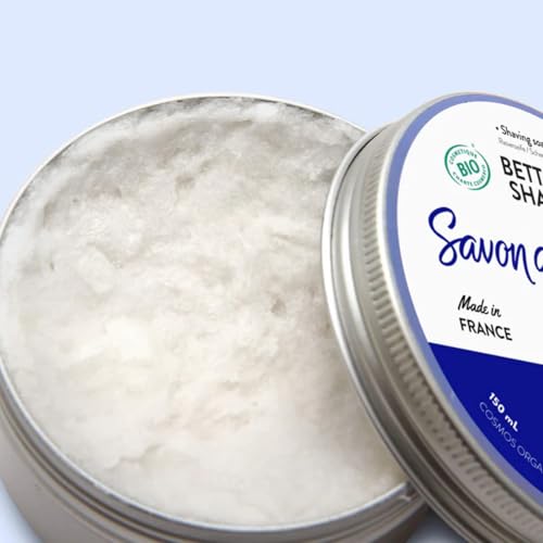 Better Shave Shaving Soap Puck | Vegan Luxury Dense, Rich & Creamy Lather Smooth Glide Traditional Wet Shave Cream Soap with Dense Lather, Grooming Routine Gifts Made in France 150ml