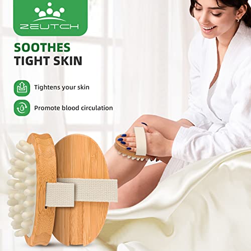 Premium Dry Brushing Body Brush Set for Lymphatic Drainage and Cellulite Treatment, Body Brush for Wet or Dry Brushing,Boar Bristle Body Brush, Long Handle Body Brush, Face Cleansing Brush,6 Pack