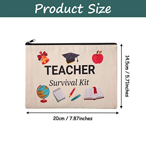Frienda 10 Pieces Cosmetic Bags Travel Toiletry Case with Zipper for Teacher Appreciation Gifts(7.87 x 5.71 Inches) (Pack of 2)