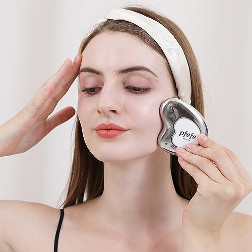 pfefe Stainless Steel Cryo Gua Sha - Gua Sha Facial Beauty Tools - Metal Skin Care Gua Sha for Body SPA Face Neck Eye
