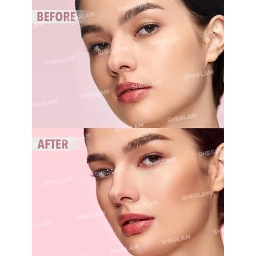 SHEGLAM Fine Line 2-In-1 Nose Contour & Highlight Pen Long Lasting Waterproof Cream Bronzer & Highlight Sticks-Umber