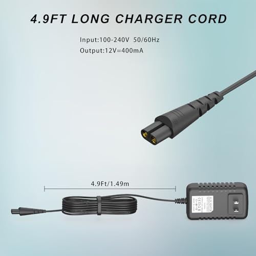 Charger Replacement for Remington Shaver F5-5800 F7800 F5800 F5790 F4790 R5150 R6130 R-6150 MS2-390 MS3-2700 MS680 R9100 5V Trimmer Charging Power Cord for Remington Razor