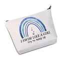 JXGZSO Swim Makeup Bag Swimming Lover I Swim Like A G Try to Keep Up Cosmetic Bag Swim Team Gift (I Swim Like Bag)