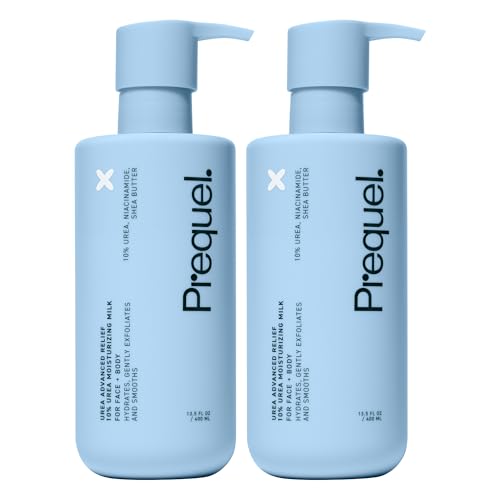 Prequel Skin Urea 10% Moisturizing Lotion for Face & Body, Unscented, Hydrating Cream for Extremely Dry & Sensitive Skin, 6.75 fl oz, Pack of 2