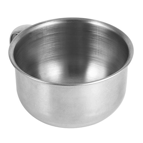 Tbest Metal Circle Soap Cup For Shaving,Shaving Soap Bowl Lather Lot Stainless Steel,Shaving Mug New Stainless Steel Metal Shaving Soap Mug Bowl Cup Shaver Cleansing Foam Tool For Man