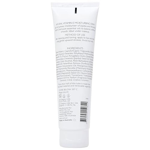 Natio Australia Aromatherapy Natural Vitamin E Moisturizing Cream, 3.4 oz - Non-Greasy Aloe Vera Face Moisturizer - Deeply Hydrating Face Cream (Pack of 2)