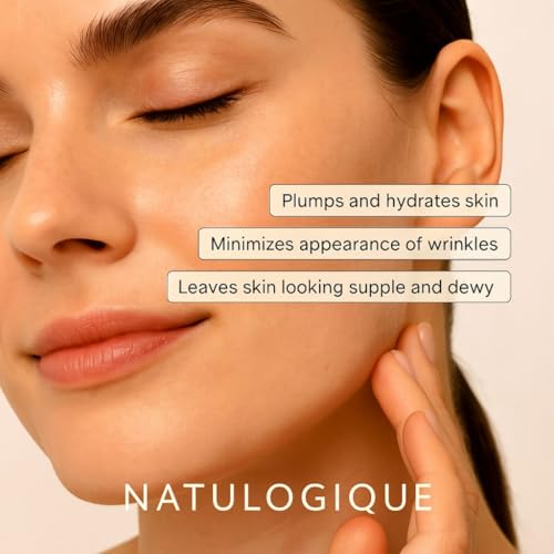 Hyaluronic Acid Serum for Face and Skin, Organic Anti-Aging Face Moisturizer for Fine Lines & Wrinkles ? Vegan and Natural Skincare ? 1oz (30ml) by Natulogique