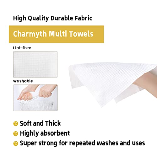 Disposable Face Towels XL 50 Count 10"x12" Extra Thick & Ultra Soft Degradable Makeup Remover Dry Wipes, Facial Tissue Face Wipes for Women Cleansing