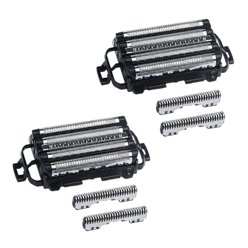 2 Packs Men's Electric Shaver Replacement Blades and Foil for Pa-nasonic ARC5 5-Blade Shavers, Compatible with WES9032P ES9032 ES9034 ES9036 ES9038 ES-LV61, ES-LV65, ES-LV67, ES-LV95, ES-LV97
