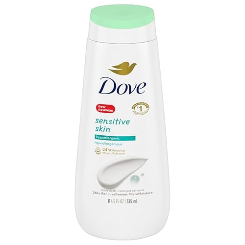 Dove Sensitive Skin Beauty Body Wash 12 oz (Pack of 3)