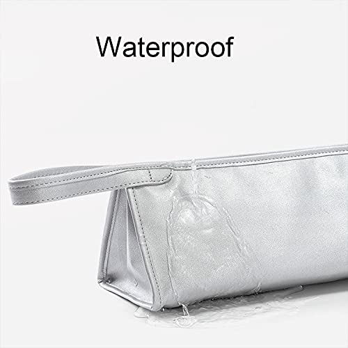 PU Leather Travel Case Storage Bag Protective Case for Dyson Supersonic Hair Dryer and Airwrap Styler (Silver)