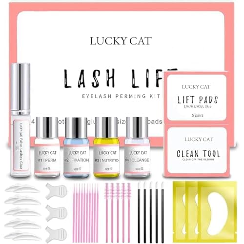 Lash Lift Kit for Eyelash Perm, Professional Lash & Brow Lift Natural Ingredient for Long-Lasting Natural Curl & Self Lash Lifting, Brow Lamination Set for Salon-Quality Results at Home