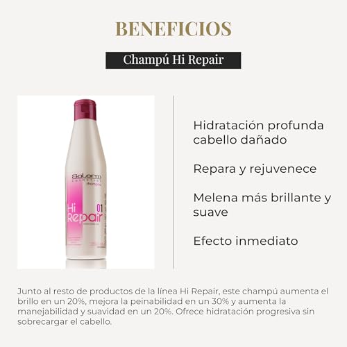 Salerm Cosmetics 01 Hi Repair Shampoo, 9 Ounce (Pack of 2)