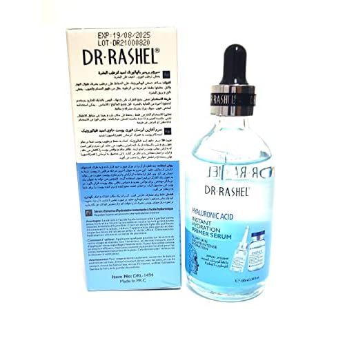 Dr Rashel Hyaluronic Acid Instant Hydration Primer Serum | Hydration, Moisturizer - Anti-Aging And a Youthful Glow, Size 100ML (3.38 FL Oz) Pack of 1