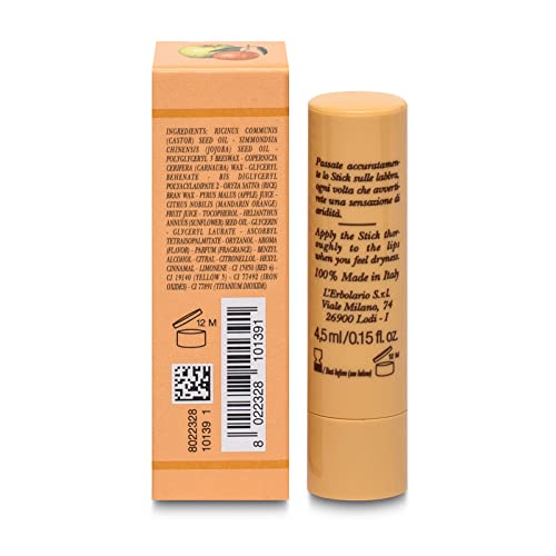 L'Erbolario Olive and Tea Tree Lip Gloss ? Soothing Lip Balm Gloss with Sweet Fruity Aroma ? Enhances Shine and Softness with Subtle Shimmer - 0.15 oz