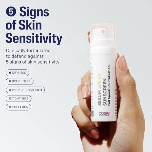 Cos-IQ Sunscreen SPF 50 Serum, PA++++ | For Oily, Dry, Acne-prone Skin |Ultra Lightweight Texture |Non-Greasy |No White Cast |Broad Spectrum Protection & Blue Light Protection | For Men & Women | 30ml