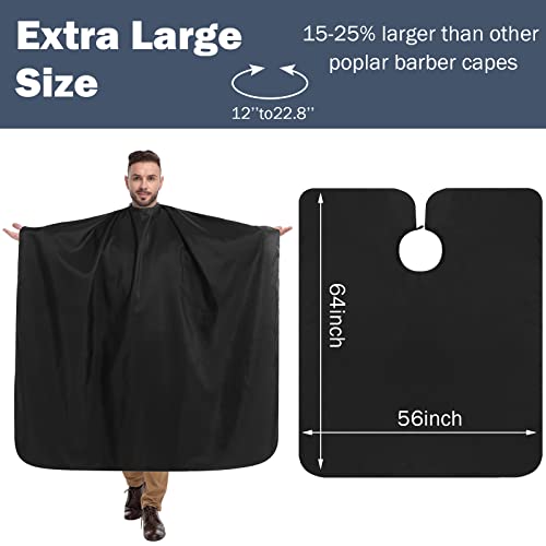12Pcs Barber Cape 64 x 56'' Large Waterproof Hair Cutting Salon Cape Adjustable Snaps for Hair Dye Salon Stylist Supplies