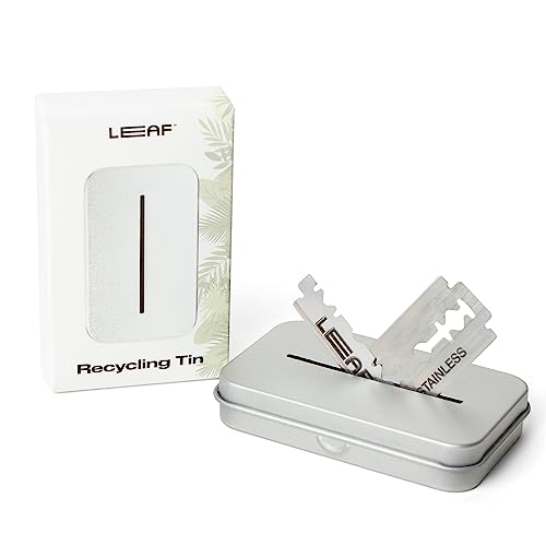Leaf Shave Blade Recycling Tin - Blade Bank for Safety Razor Blades