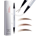 2-in-1 Brow Pen & Liquid Eyeliner ? Waterproof Brow Pencil with Fine Microblading Tip, Natural Hair-Like Strokes, Long Lasting, Smudge-Proof Dual-Ended Design(03 DARK BROWN)