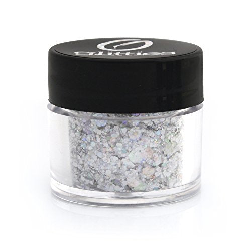 GLITTIES - Icing - Holographic & Matte Chunky Mixed Glitter ? COSMETIC GRADE ? Festival Body Glitter, Makeup, Face, Hair, Lips, Nails - (10 Gram)