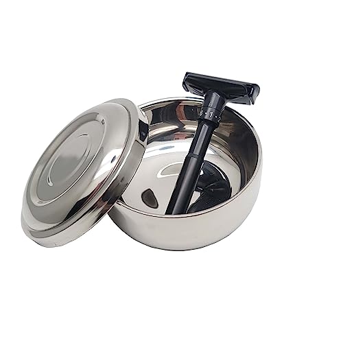 Adjustable Safety Razor Shaving Kit 4PCS | Double Edge Razor | Synthetic Shaving Brush | Stainless Steel Shaving Soap Bowl | Shave Soap | Include 5pcs Razor Blades.
