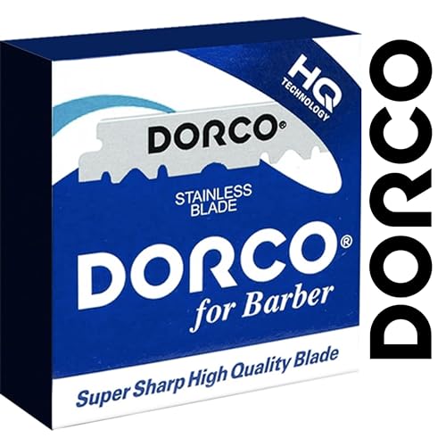 the shave factory Straight Edge Razor Kit (USA / 100 Dorco Single Edge Razor Blades Blue)