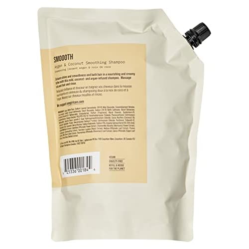 AG Care Smoooth Argan and Coconut Smoothing Shampoo, Enhance Shine and Smoothness, Sulfate-Free Shampoo, 33.8 Fl Oz