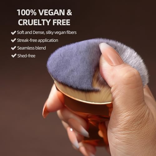 Self Tanner Brush, Extra Large Body Brush for Flawless Leg Makeup, Bronzer Powder Brush, High Density Face Body Kabuki Makeup Brush for Liquid Foundation Powder Cream Contour Buffing
