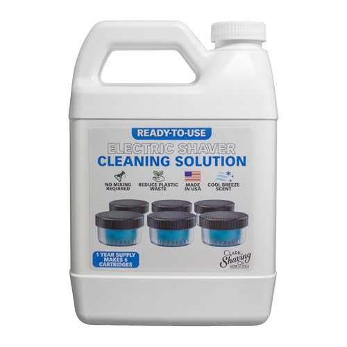 Shaver Cleaning Solution & Easy Refill Compatible with Philips Norelco Quick Clean and Smart Clean Pod. (32 oz)