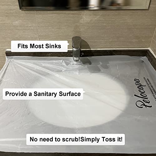 Disposable Hair Beard Catchers, Disposable Sink Liners for Trimming, 20 Pcs Large Sink Covers for Beard Grooming