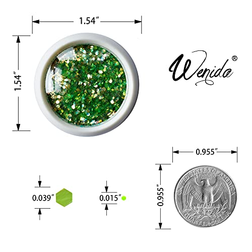 Body Glitter Wenida 8 Colors Iridescent Ultra Sparkle Opal Chunky Glitter Cosmetic Festival Makeup Powder for Nail Hair Eye Face