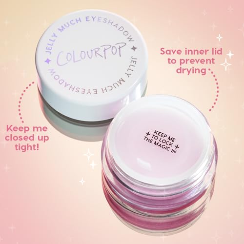 ColourPop Jelly Much Gel Eyeshadow - Glitter Eyeshadow with a Water-Based Gel Formula - Provides Intense Color Payoff with Minimized Creasing & Fading - Field of Fairies (0.23 oz)