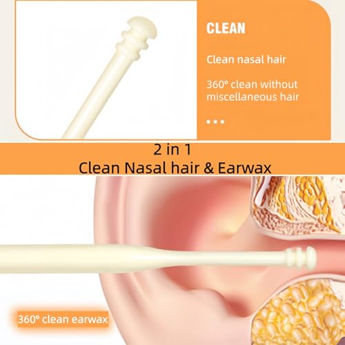 10PCS 3-in-1 Nasal Hair Cutter, Upgrade Double-Sided Nose Hair Trimmer, Portabl 360¡Æ Manual Nose Trimmer for Men and Women (10)