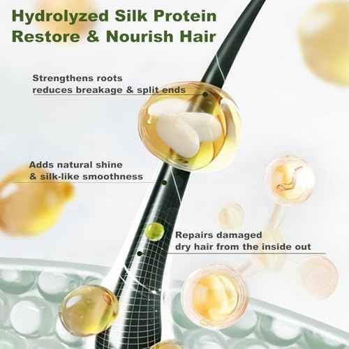 Tgideas Rosemary Biotin Amino Acid Shampoo, Hair Growth Shampoo for Women and Men, Thinning Hair Loss Natural 8.45 fl oz, Two-Pieces