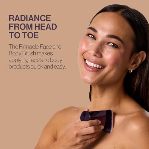 Anisa Beauty Pinnacle Face & Body Brush | Full-Coverage Makeup Brush for Foundation, Liquid, Powder & Skincare | Soft, Dense Vegan Bristles for Seamless Blending |Travel-Friendly Beauty Tool