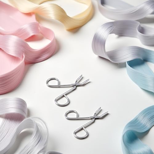 2Pcs ?Silver Stainless Steel Eyebrow Tweezers, Elbow Pliers Clip, Flat Tip Hair Plucker Hair Removal Tweezers, Shave and Hair Removal, Beauty and Personal Care