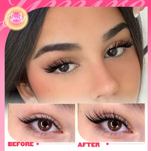 Cat Eye Natural Lash Clusters Wispy Eyelash Clusters 10-16MM Cluster Eyelash Extensions Left Right DIY Lash Extension Soft D-Curly Fox Eye Lashes Clusters 132Pcs Anime Individual Lashes
