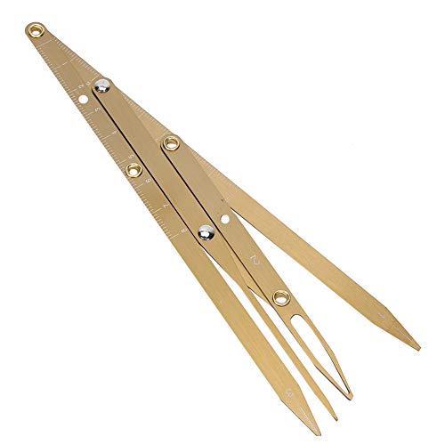 Eyebrow Ruler, Microblading Tattoo Eyebrow Ruler Positioning Measurement Tattoo Calipers, Eyebrow Measure Tool Golden Ratio Makeup Symmetrical Tool Accessory(gold)