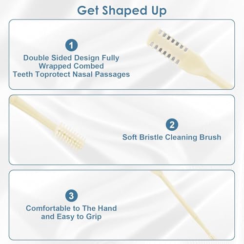 12pcs Nasal Hair Cutter,Double Sided Nose Hair Cutter, Portable 360¡Æ Rotating Manual Nose Hair Trimmer for Men and Women
