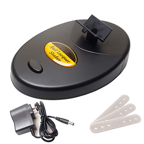 Allstarry Nail Lacquer Shaker Adjustable Varnish Bottle Lash Glue Shaking Machine Evenly Tools for Nail Art (Black)