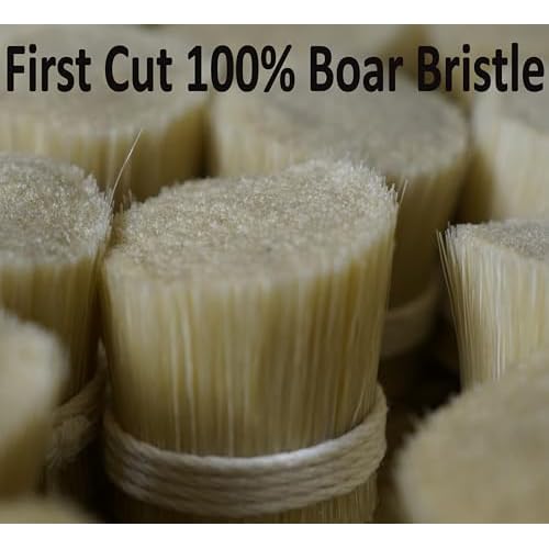 SHASH Made in Germany - 100% First Cut Boar Bristle Nail Brush - Gently Removes Dirt, Grime for Clean Hands - Exfoliates Skin for Soft, Smooth Texture, Wood (Olive)