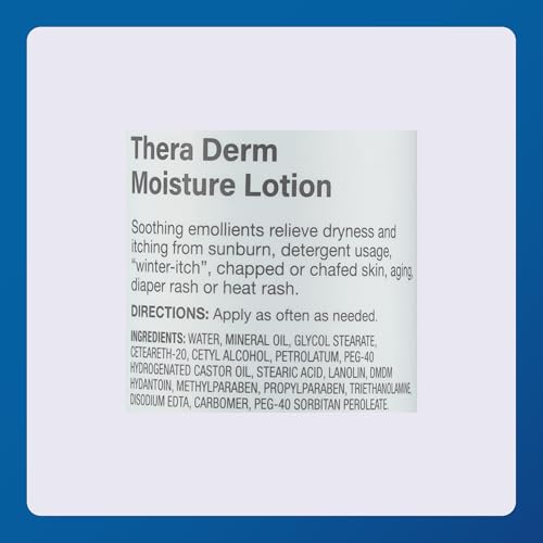 MAJOR Thera Derm Moisture Lotion - Helps Offer Dry Skin Relief on Face, Body, and Hands - 8 Fl Oz (1 Pack)