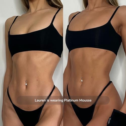 Loving Tan Platinum Self Tanning Mousse, Dark -Streak Free, Natural Looking, Professional Quality Self Tanner -5+ Self Tan Applications per Bottle, Naturally Derived DHA- 3.3 Fl Oz -Packaging May Vary