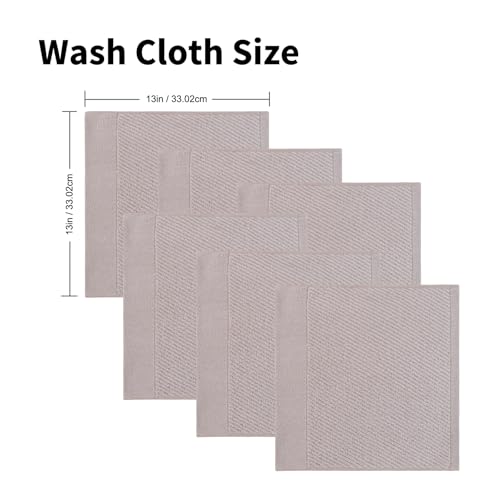 Everplush Industrial Twill Face Towel 6-Piece Set - Cotton & Microfiber Blend, Super Absorbent, Ultra Soft, Skin-Close Cotton Fibers, Long Lasting, Daily Cleansing