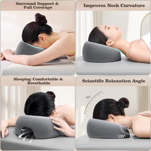 Face Down Pillow Massage Prone for Bed Sleeping,Massage Headrest Face for Bed,Stomach Sleeping,BBL Pillow After Surgery Post-Eye Surgery Recovery