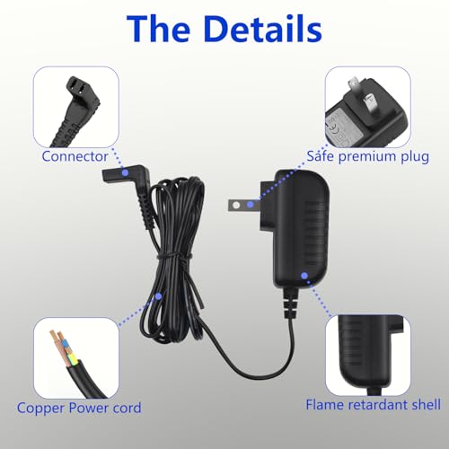Power Adapter Charger for Wahl SS2L, WSS3L, Replacement Charger for Wahl Trimmer Models 9864SS, SS2L, WSS3L, 9818A, 5616L, 5701, 9818-5001, 9864, 9870, 9884L2, 9896, 9899 Power Supply Charging Cord